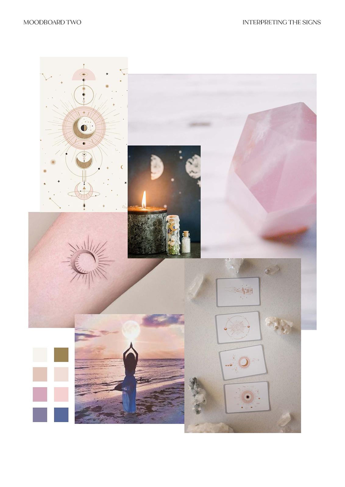 Concept Moodboard for Logo Design with spiritual images