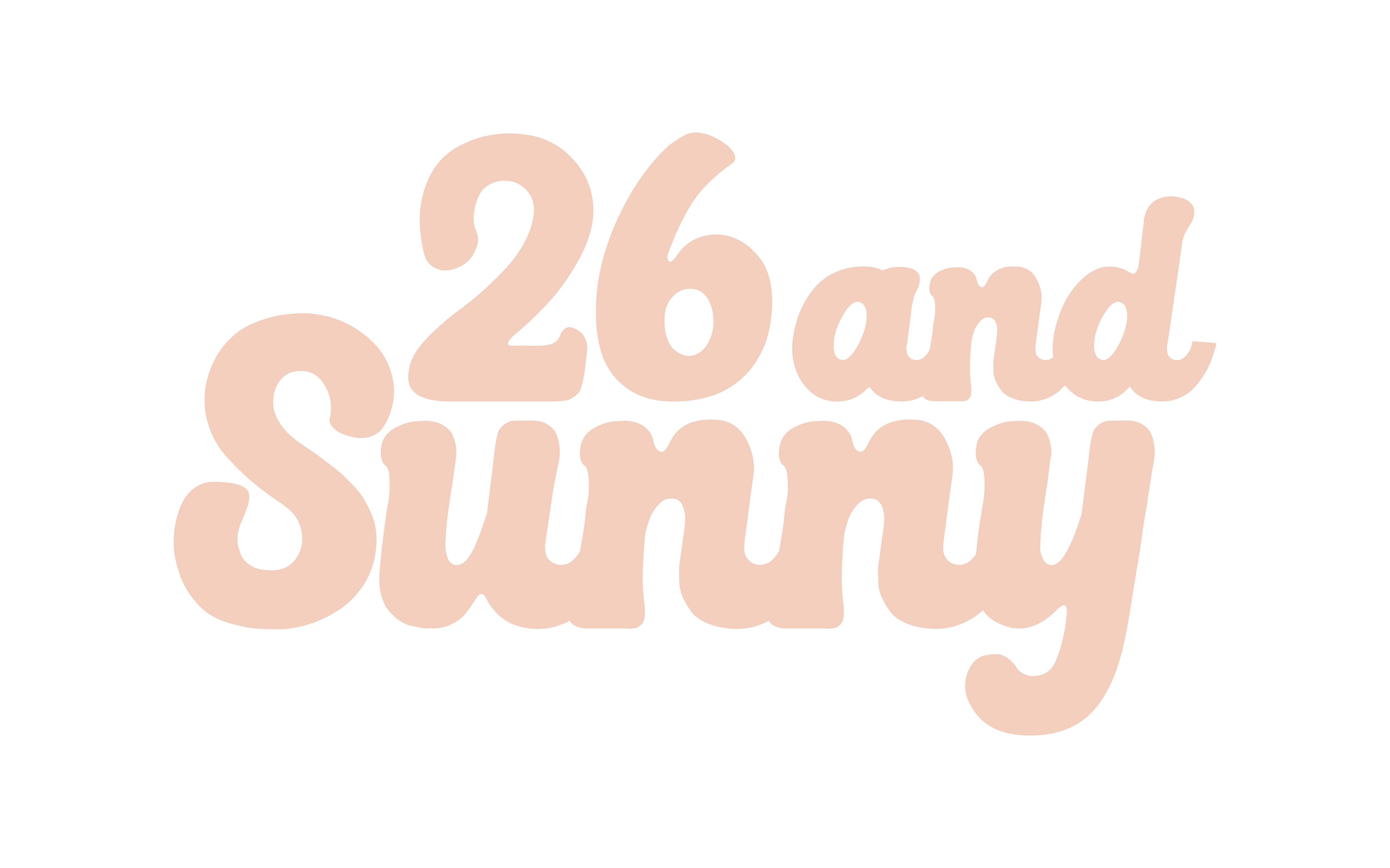 26 and Sunny Logo in Nude Pink