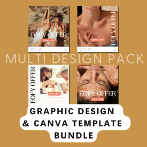 Sell Your Sale Multi Pack Canva Bundle showing 4 design options